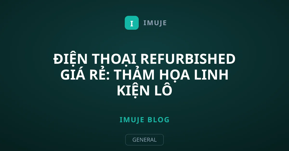Điện thoại refurbished giá rẻ: Thảm họa linh kiện lô